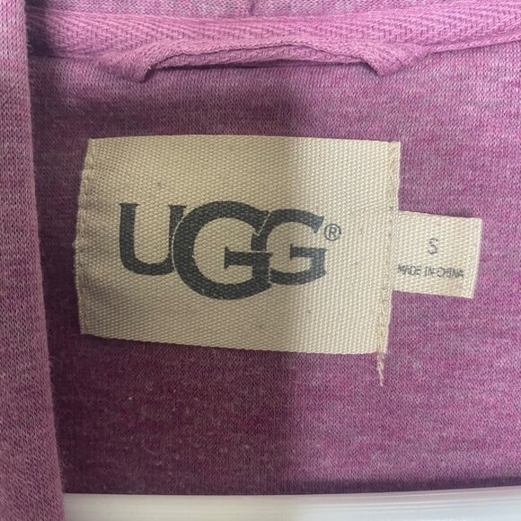 Ugg Womens Purple Fleece Open Front Cardigan With Pockets Size S Cotton Blend - Picture 2 of 12
